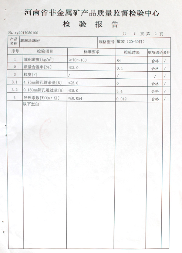 產(chǎn)品檢驗報告